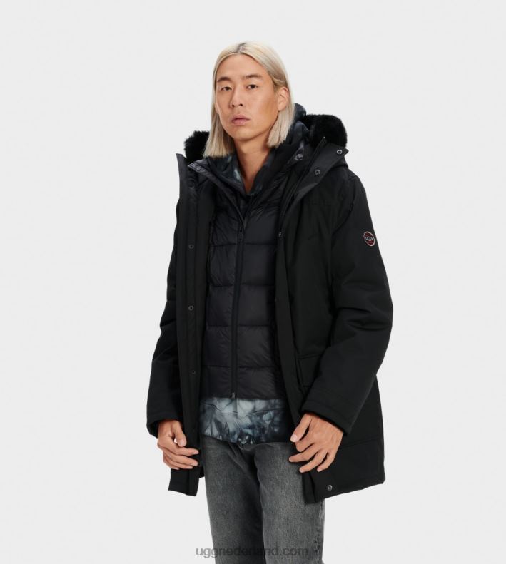 Heren zwart UGG dikke parka 686ZP1908