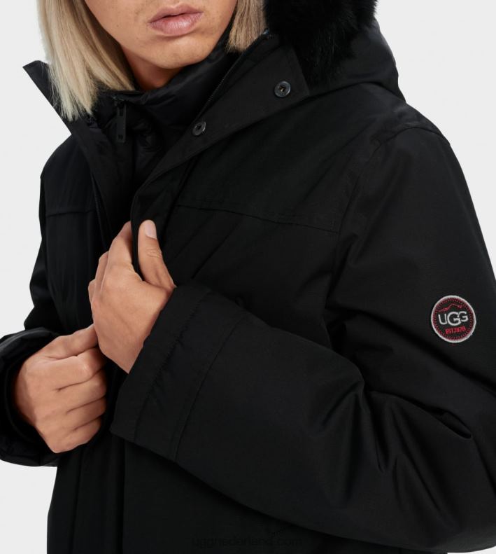 Heren zwart UGG dikke parka 686ZP1908