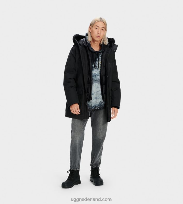 Heren zwart UGG dikke parka 686ZP1908