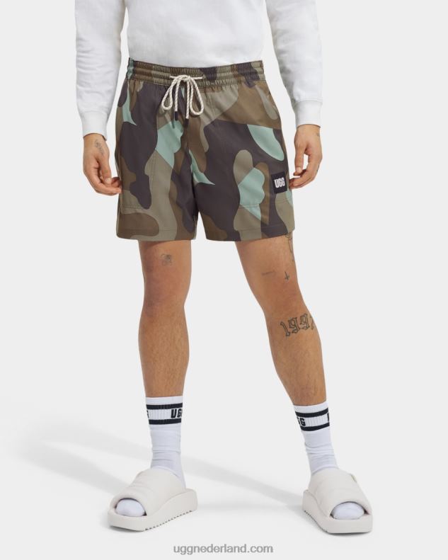 Heren mosgroene camopop UGG freemon korte afdruk 686ZP267