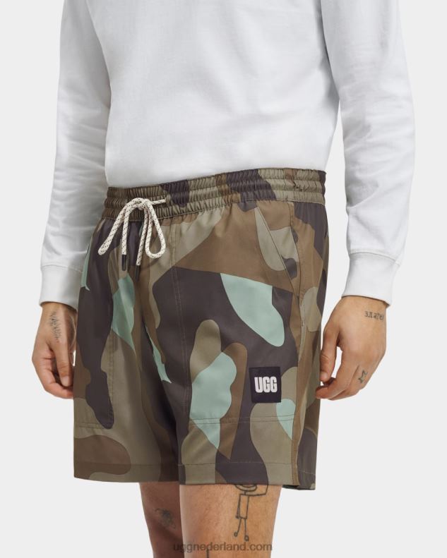 Heren mosgroene camopop UGG freemon korte afdruk 686ZP267