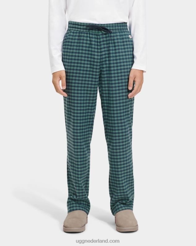 Heren wit/aloë vera ruit UGG steiner pyjama set met geschenkverpakking 686ZP2206