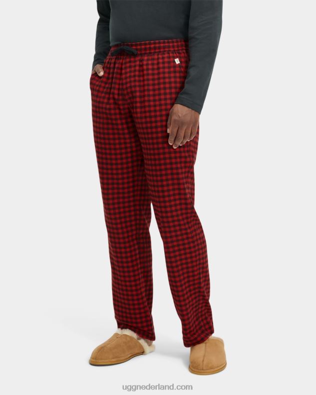 Heren zwart/rood geruit UGG steiner pyjama set met geschenkverpakking 686ZP2205