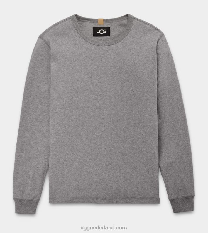 Heren grijze heide UGG Austyn T-shirt met lange mouwen 686ZP1872