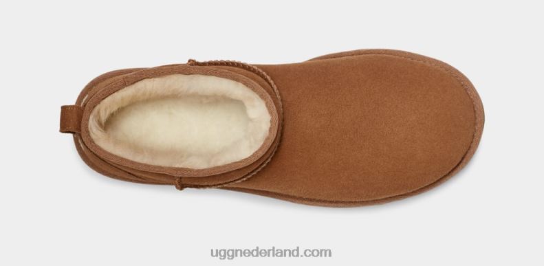 Heren kastanje UGG klassieke ultramini 686ZP1509