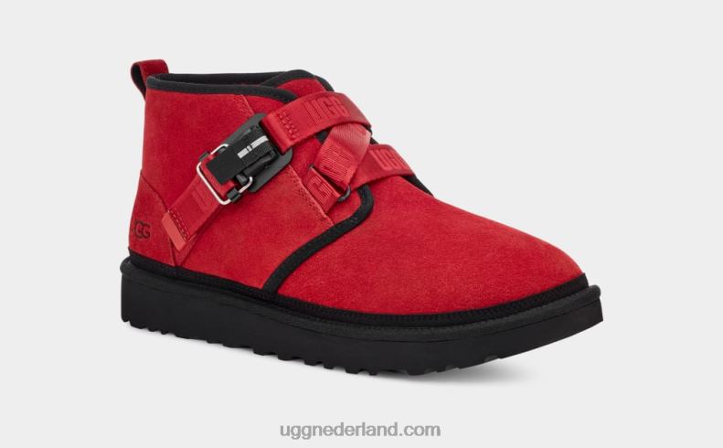 Heren samba rood/zwart UGG neumel snelklik 686ZP1583