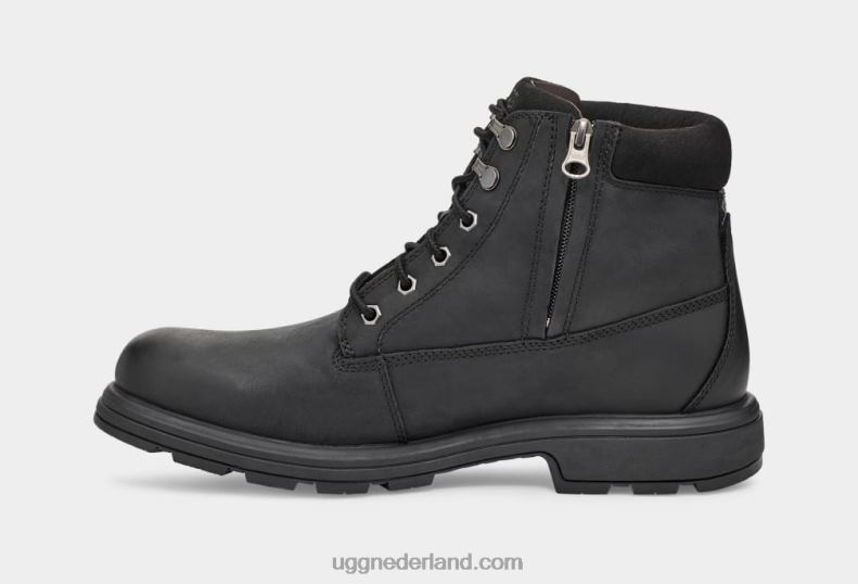 Heren zwart leer UGG biltmore halfhoge laars met platte neus 686ZP1604