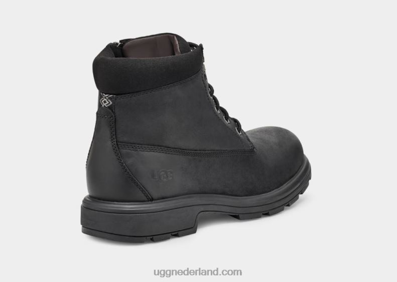 Heren zwart leer UGG biltmore halfhoge laars met platte neus 686ZP1604