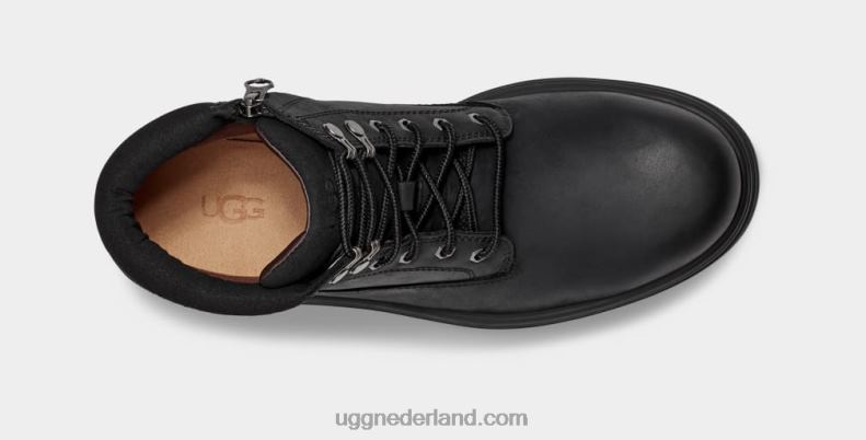 Heren zwart leer UGG biltmore halfhoge laars met platte neus 686ZP1604