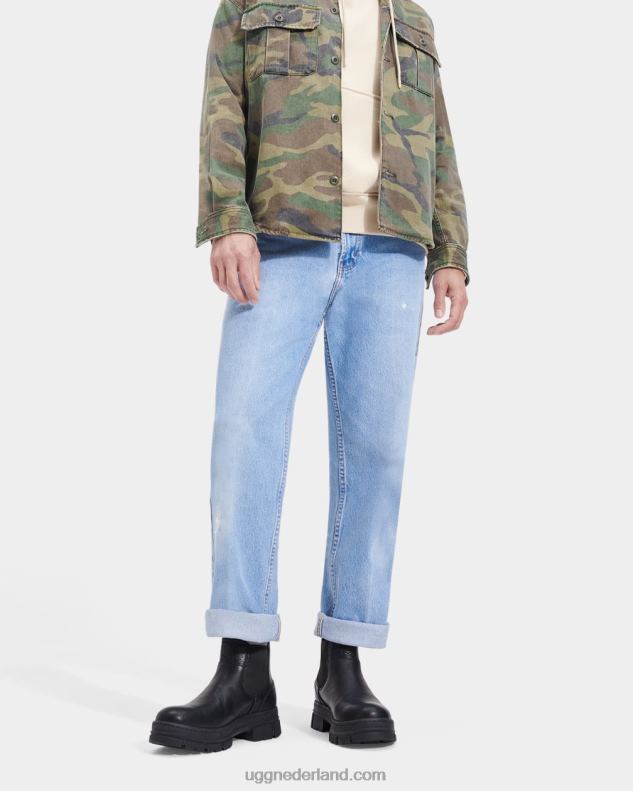 Heren zwart leer UGG uitzicht chelsea 686ZP193