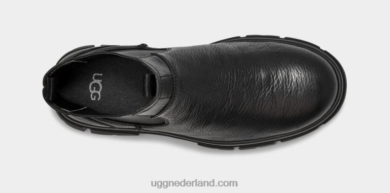 Heren zwart leer UGG uitzicht chelsea 686ZP193