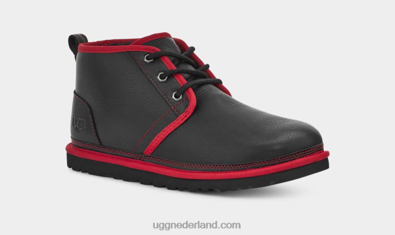 Heren zwart/samba rood leer UGG neumel leer 686ZP1578