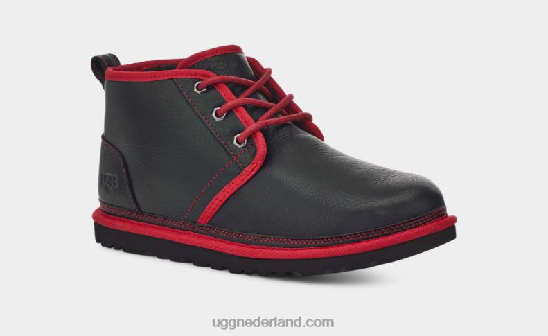 Heren zwart/samba rood leer UGG neumel leer 686ZP1578