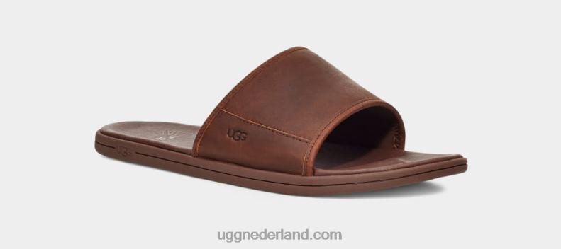 Heren bagage leer UGG glijbaan aan zee 686ZP1546