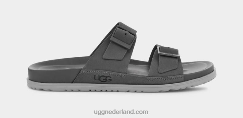 Heren donker grijs UGG Wainscott gesp glijbaan 686ZP1601