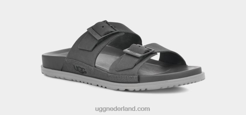 Heren donker grijs UGG Wainscott gesp glijbaan 686ZP1601