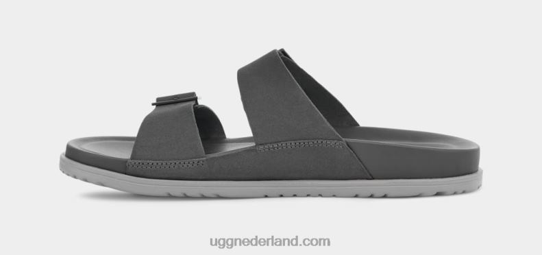 Heren donker grijs UGG Wainscott gesp glijbaan 686ZP1601