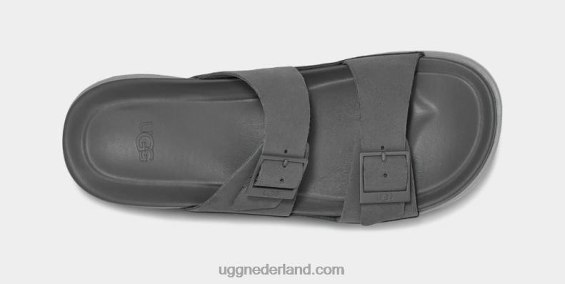 Heren donker grijs UGG Wainscott gesp glijbaan 686ZP1601
