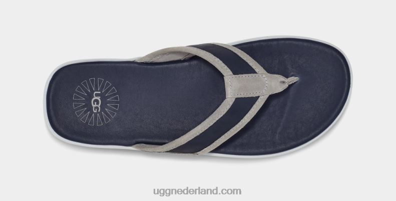 Heren donkere saffier/zegel UGG flip aan zee 686ZP1655