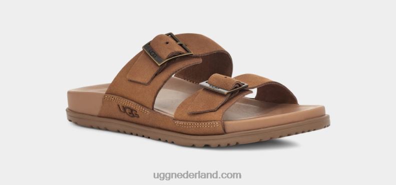 Heren kastanje UGG Wainscott gesp glijbaan 686ZP1600
