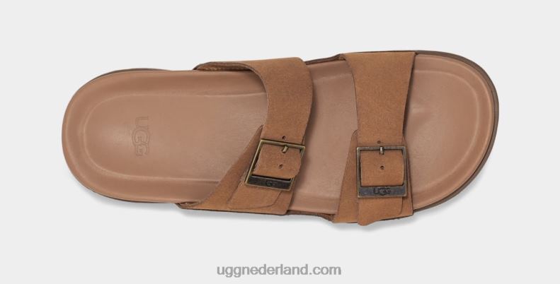 Heren kastanje UGG Wainscott gesp glijbaan 686ZP1600