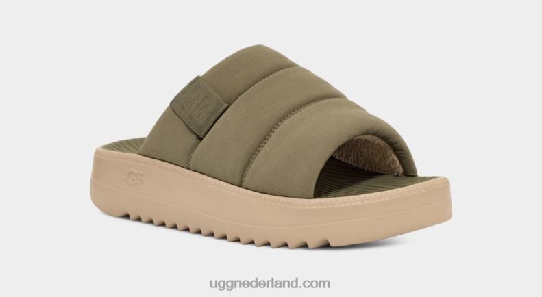 Heren mosgroen UGG maxxer glijbaan 686ZP2304