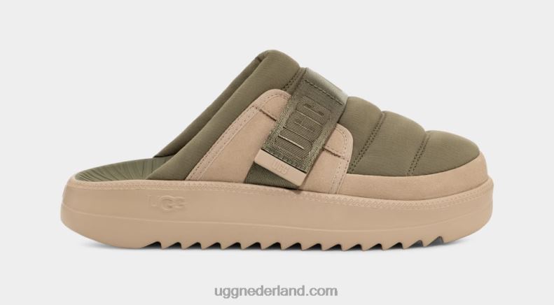 Heren mosgroen UGG maxxer riemschuif 686ZP1457