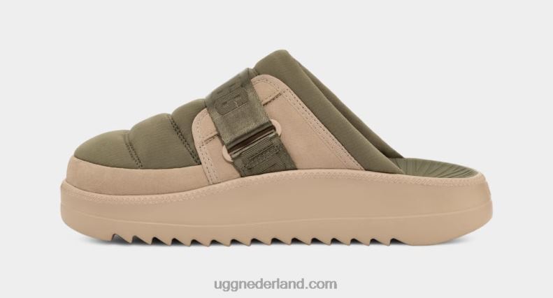 Heren mosgroen UGG maxxer riemschuif 686ZP1457