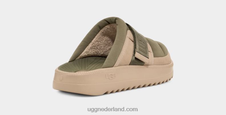 Heren mosgroen UGG maxxer riemschuif 686ZP1457