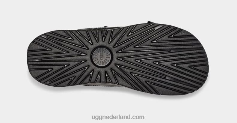 Heren zwart leer UGG Wainscott gesp glijbaan 686ZP1404