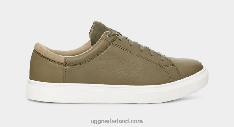 Heren mosgroen leer UGG baysider laag weer 686ZP1563
