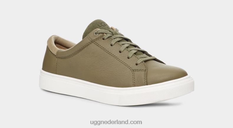Heren mosgroen leer UGG baysider laag weer 686ZP1563