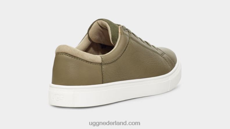 Heren mosgroen leer UGG baysider laag weer 686ZP1563