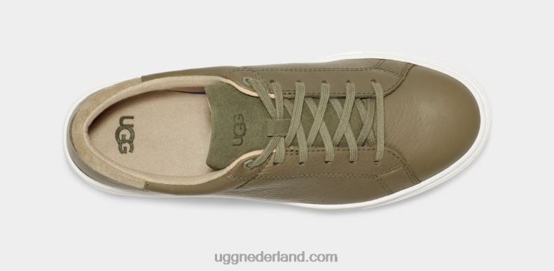 Heren mosgroen leer UGG baysider laag weer 686ZP1563