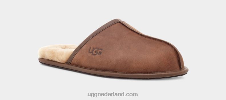 Heren bruinen UGG leer schuren 686ZP2300