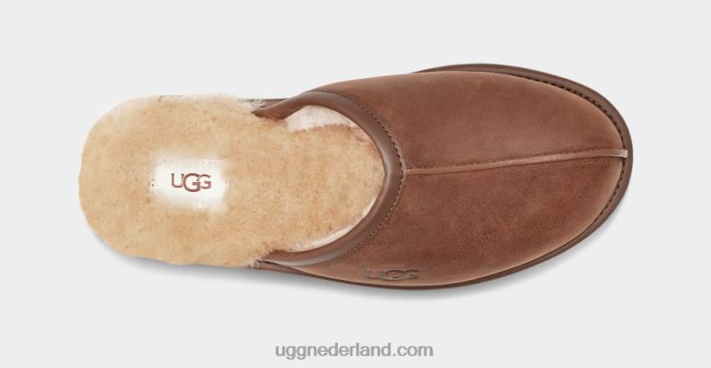 Heren bruinen UGG leer schuren 686ZP2300