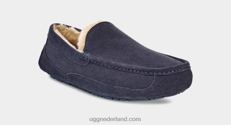 Heren echte marine UGG ascot pantoffel 686ZP1654