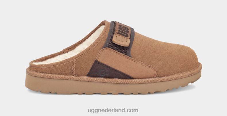 Heren kastanje UGG duin slip-on 686ZP1637