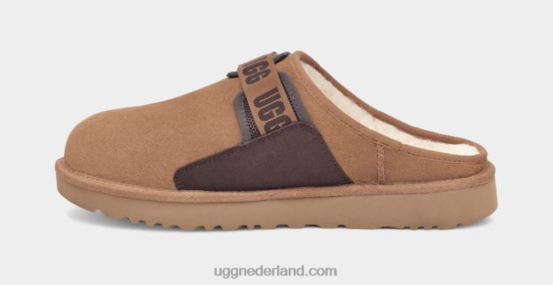 Heren kastanje UGG duin slip-on 686ZP1637