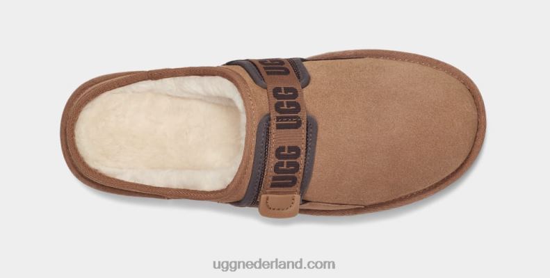 Heren kastanje UGG duin slip-on 686ZP1637