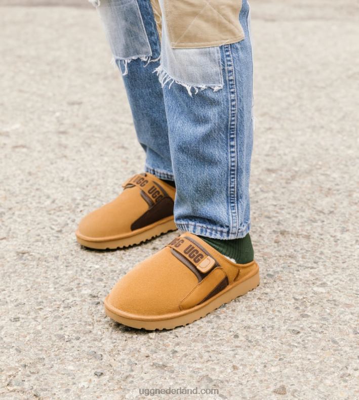 Heren kastanje UGG duin slip-on 686ZP1637