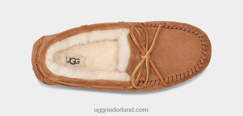 Heren kastanje UGG olsen pantoffel 686ZP1543