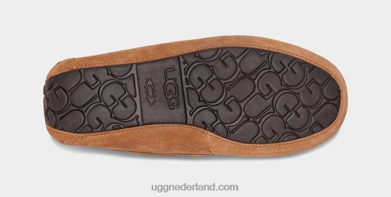 Heren kastanje UGG olsen pantoffel 686ZP1543