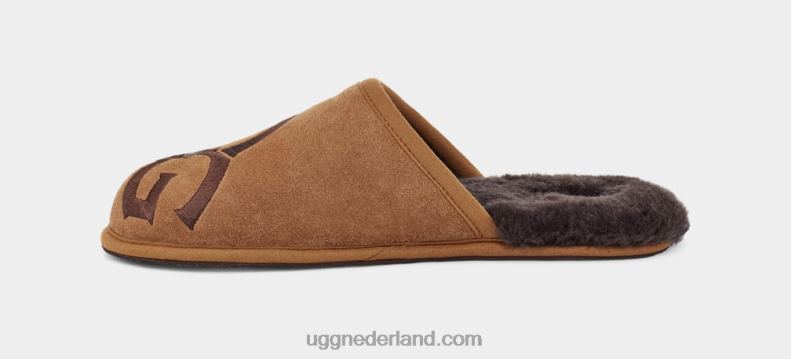 Heren kastanje/espresso UGG scuff-logo 686ZP1620
