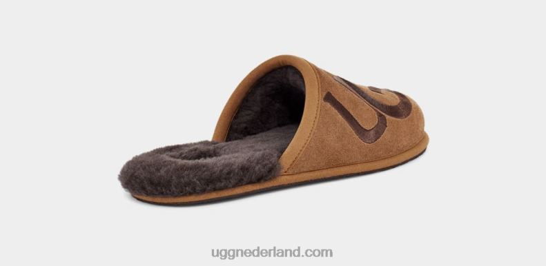 Heren kastanje/espresso UGG scuff-logo 686ZP1620