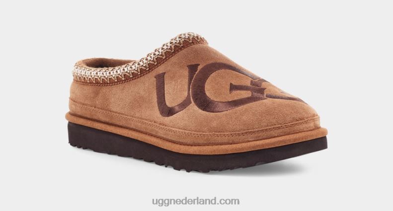 Heren kastanje/espresso UGG tasman-logo 686ZP208