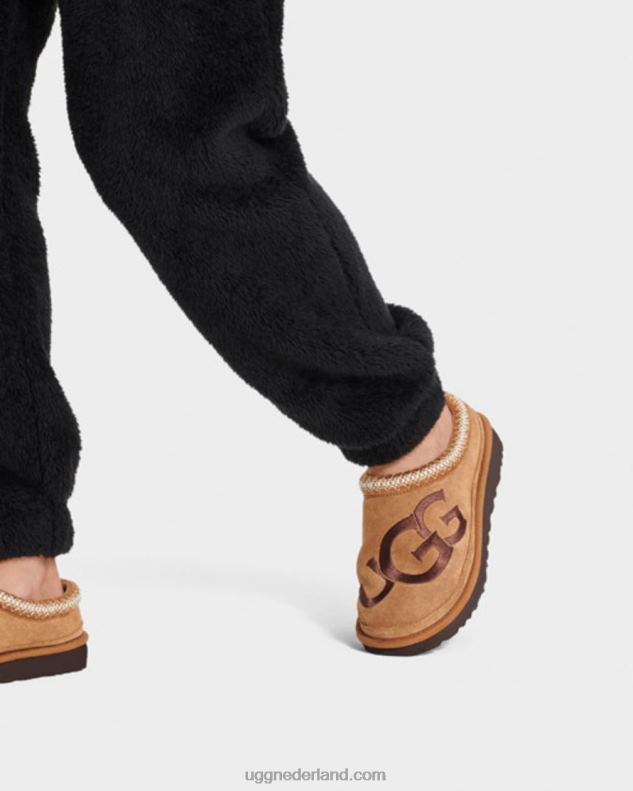 Heren kastanje/espresso UGG tasman-logo 686ZP208