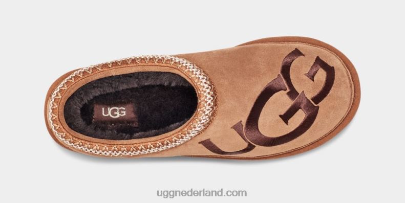 Heren kastanje/espresso UGG tasman-logo 686ZP208