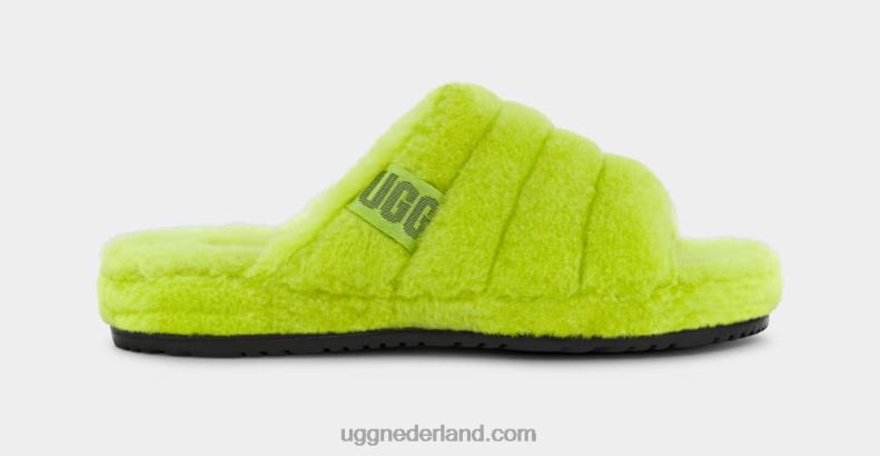 Heren limoen/zwart UGG pluis je 686ZP1626