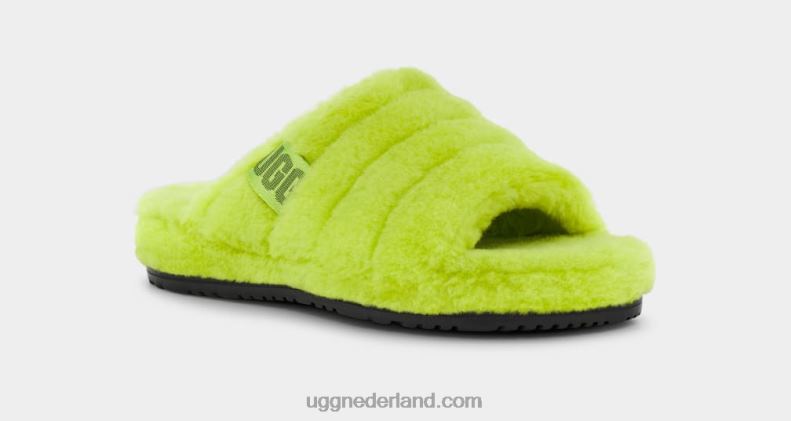 Heren limoen/zwart UGG pluis je 686ZP1626